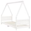 vidaXL Kinderbedframe 80x200 cm massief grenenhout wit
