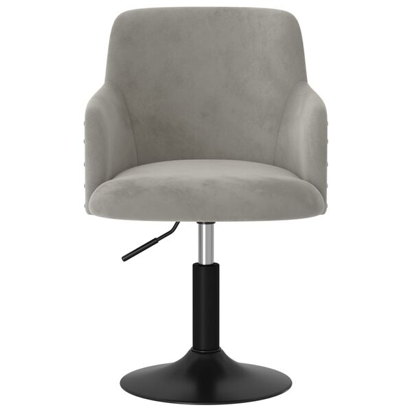 vidaXL Eetkamerstoelen draaibaar 4 st fluweel lichtgrijs