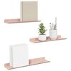 vidaXL Drijvende plank Wandgemonteerd 3 pcs Roze 40 x 9 x 2,5 cm Staal