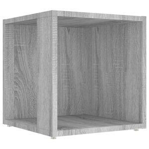 vidaXL Bijzettafel 33x33x34,5 cm bewerkt hout grijs sonoma eikenkleur