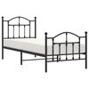 vidaXL Bedframe met hoofd- en voeteneinde metaal zwart 90x190 cm