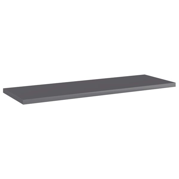 vidaXL Wandschappen 4 st 60x20x1,5 cm spaanplaat hoogglans grijs