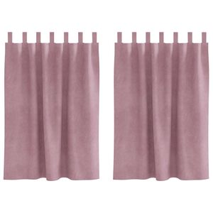 vidaXL Verduisterende gordijnen 2 st Donkerroze 140 x 140 cm fluweel