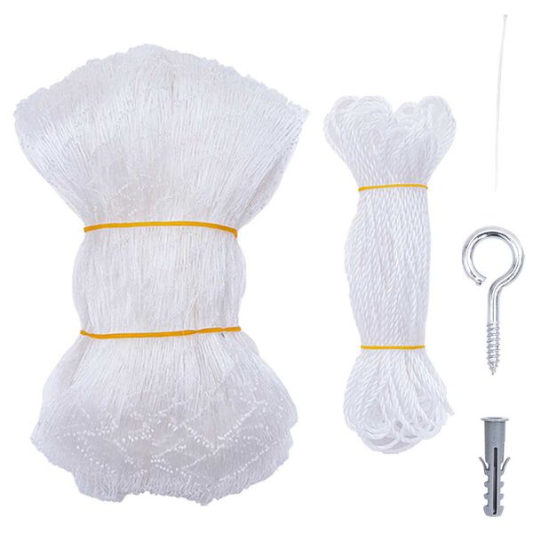 vidaXL Kattennet Transparant 12x3 m Nylon