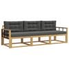 vidaXL Buiten bankenset 3 pcs Wit en antracietkleurig Polyester