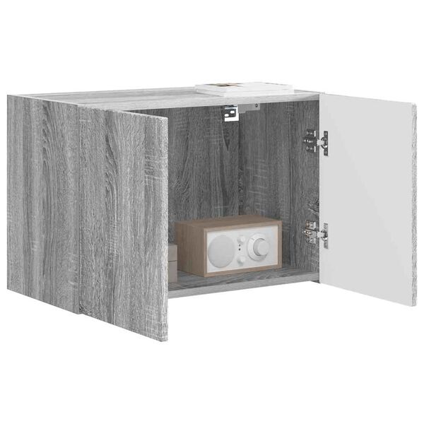 vidaXL TV-wandkast Grijs Sonoma 59,5 x 31 x 40 cm Bewerkt hout
