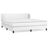 vidaXL Boxspring met matras kunstleer wit 180x200 cm