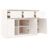 vidaXL Dressoir 110x34x75 cm massief grenenhout wit
