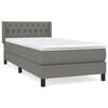 vidaXL Boxspring met matras stof donkergrijs 100x200 cm