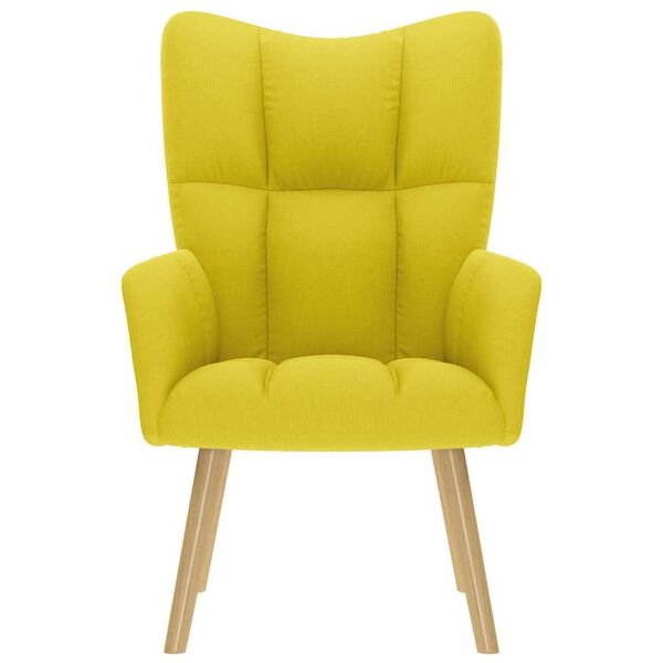 vidaXL Relaxstoel stof lichtgeel