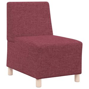 vidaXL Modulaire bank zonder armleuningen wijnrood 55 cm stof