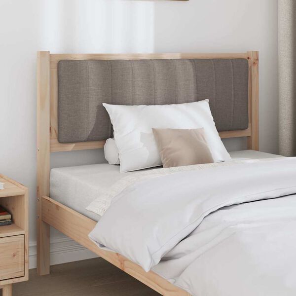 vidaXL Gestoffeerd hoofdbord Bruin 100 cm Massief grenenhout