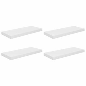 vidaXL Wandschappen zwevend 4 st 60x23,5x3,8 cm MDF hoogglans wit