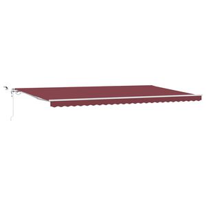 vidaXL Luifel automatisch uittrekbaar met LED 600x300 cm bordeauxrood