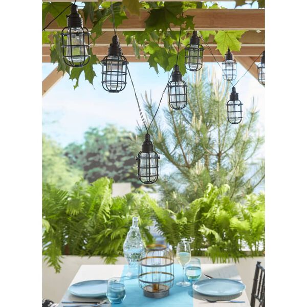 Luxform Tuinlichtsnoer Corsica solar LED transparant en zwart