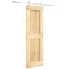 vidaXL Schuifdeur 70 x 210 cm Massief Grenenhout (Niet-Behandeld)