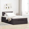 vidaXL Ottoman bed met matras en LED's 120x190 cm stof donkerbruin