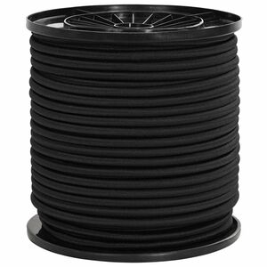 vidaXL Bungee Koorden 4 mm Zwart PP en rubber