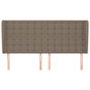vidaXL Hoofdbord met randen 163x23x118/128 cm stof taupe