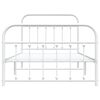 vidaXL Bedframe met hoofd- en voeteneinde metaal wit 100x200 cm