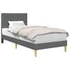 vidaXL Bedframe met hoofdeinde Donkergrijs 100 x 200 cm Stof