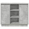 vidaXL LED Sideboard Beton Grijs 90 x 32 x 75 cm Bewerkt hout