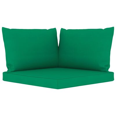 vidaXL 8-delige Loungeset met groene kussens