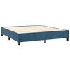 vidaXL Boxspring bed 200x200 cm fluweel donkerblauw
