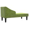 vidaXL Chaise longue met bolster fluweel lichtgroen