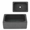 vidaXL Gootsteen 45x30x15 cm riviersteen zwart