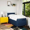 vidaXL Boxspring met matras stof blauw 90x200 cm
