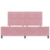 vidaXL Boxspringbed met hoofdeinde Roze 200 x 200 cm Fluweel