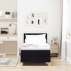 vidaXL Boxspringbed met matras met hoofdeinde Zwart 80 x 200 cm Stof