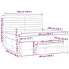 vidaXL Boxspring met matras stof blauw 180x200 cm