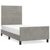 vidaXL Bedframe zonder matras 80x200 cm fluweel lichtgrijs