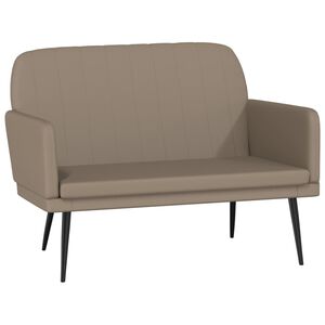 vidaXL Bankje 107x80x81 cm kunstleer cappuccinokleurig