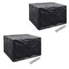 vidaXL Tuinmeubelhoezen poly rattan 2 st 4-persoons 113x113 cm