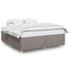 vidaXL Bedframe zonder matras stof taupe 180x200 cm