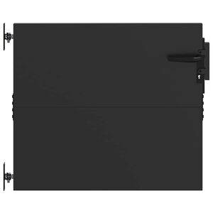 vidaXL Tuinpoort met slot Zwart 85 x 100 cm Poedergecoat staal