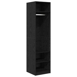 vidaXL Kledingkast Zwart Eiken 50 x 50 x 200 cm Bewerkt hout