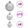 vidaXL Kerstballen 100 st 3/4/6 cm blauw en zilverkleurig