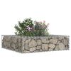 vidaXL Gabion Verhoogd Bed Zilver 80 x 80 x 20 cm Gegalvaniseerd staal