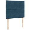 vidaXL Boxspring met matras fluweel donkerblauw 120x190 cm