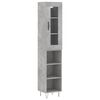 vidaXL Hoge kast 34,5x34x180 cm bewerkt hout betongrijs