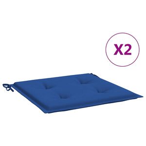 vidaXL Tuinstoelkussens 2 st 40x40x4 cm oxford stof koningsblauw