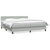 vidaXL Boxspring met matras fluweel lichtgrijs 180x210 cm