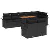 vidaXL Tuinbankenset 9 st Zwart poly rattan