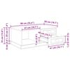 vidaXL Salontafel met lade Oud Hout 90 x 50 x 35 cm Bewerkt hout