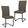 vidaXL Eetkamerstoelen 2 st stof taupe