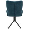 vidaXL Eetkamerstoelen draaibaar 2 st fluweel blauw